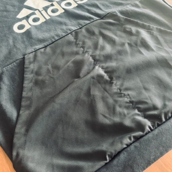 CLEARANCE!  ADIDAS - Men's Short Sleeve Hoodie, Black, Size S - Picture 6 of 10